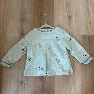 Charming Mint Green Cow Print Long Sleeve Tee (NWOT)